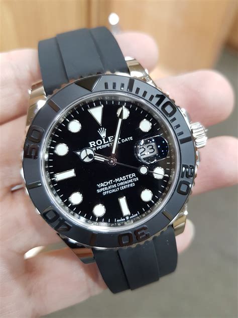 rolex yachtmaster black dial replica|rolex yacht master 2 42mm.